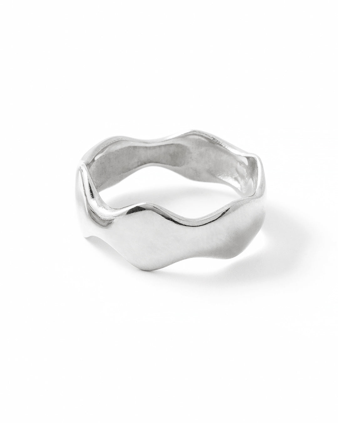 Wavy Silver Ring with Organic Design