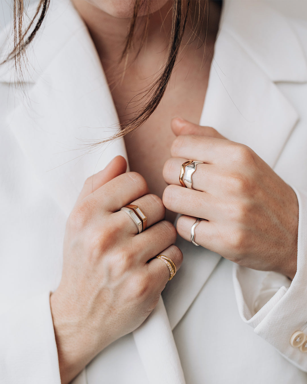 Wavy Silver Ring with Organic Design